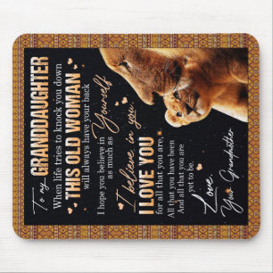 To My Granddaughter Gift From Grandma, Lion Lovers Mouse Mat