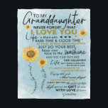 To My Granddaughter Gift, Grandkids Birthday Gift Fleece Blanket<br><div class="desc">To My Granddaughter Gift,  Grandkids Birthday Gift</div>