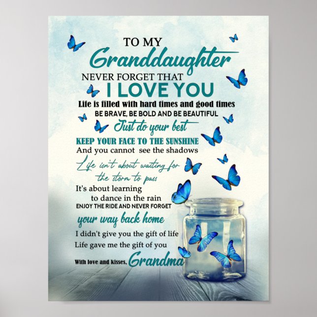 To my granddaughter poster (Front)