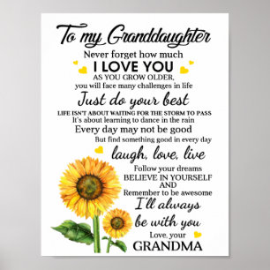 To My Granddaughter Poster