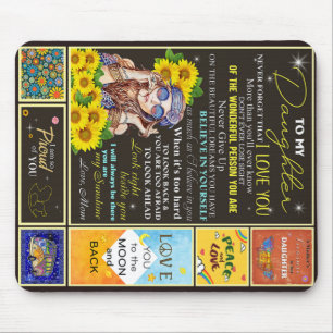 To My Granddaughter Sunflower Birthday Gift Idea Mouse Mat