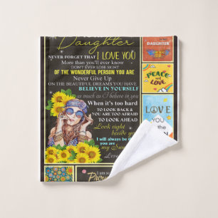 To My Granddaughter Sunflower Birthday Gift Idea Wash Cloth