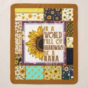 To My Grandma Gift,Grandmother Gift,Sunflower Love Sherpa Blanket