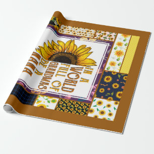 To My Grandma Gift,Grandmother Gift,Sunflower Love Wrapping Paper
