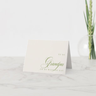 To My Grandpa On My Wedding Day Message Card