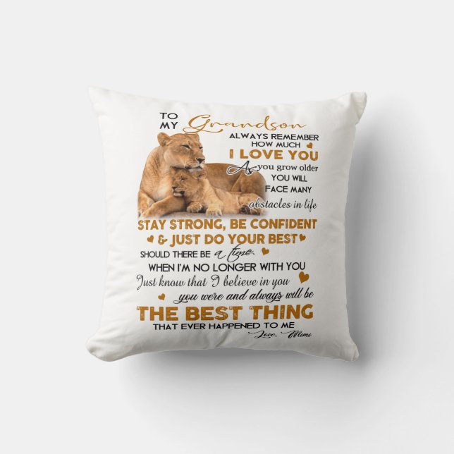 To My Grandson Cushion (Front)