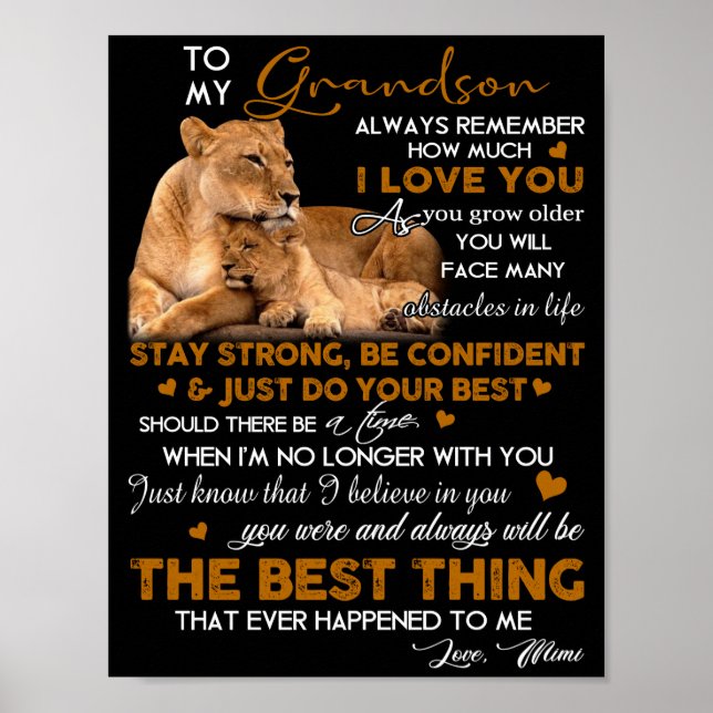 To My Grandson Poster (Front)