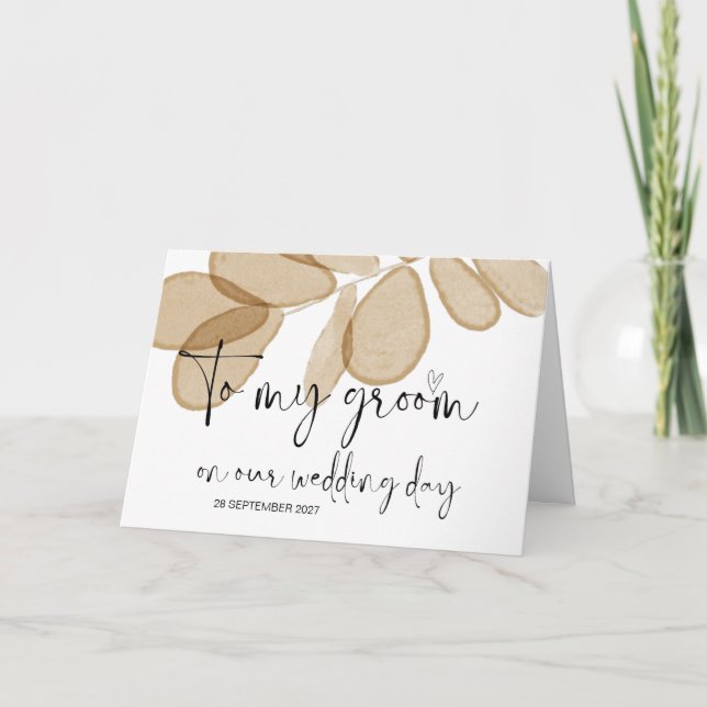 To My Groom From Bride Getting Married Our Wedding Card (Front)