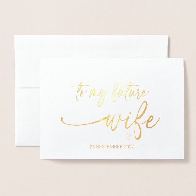 To My Groom From Bride Wedding Day Love Marry You Foil Card (Front With Envelope)