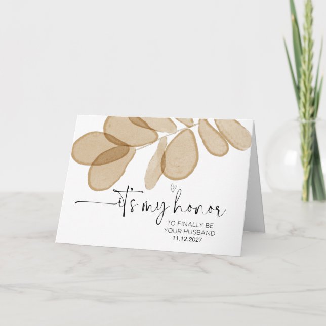 To My Groom Husband Wedding Day Getting Married Card (Front)