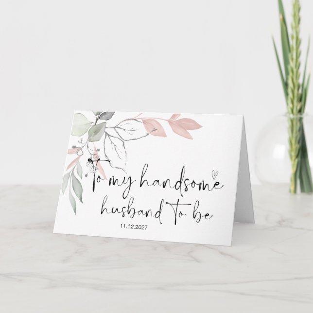 To My Groom Husband Wedding Day Getting Married Card (Front)