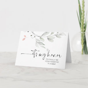 To My Groom Husband Wedding Day Getting Married Card