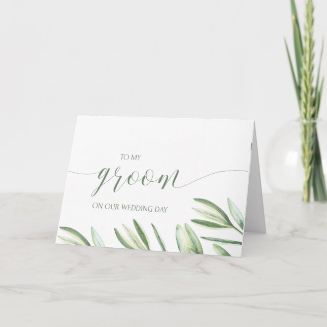 To My Groom on Our Wedding Day Card (Front)