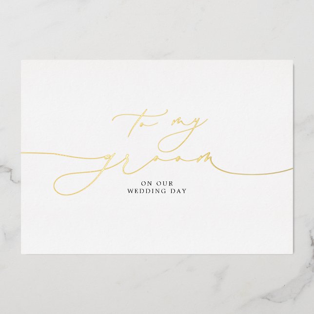 To My Groom On Our Wedding Day Elegant (Front)