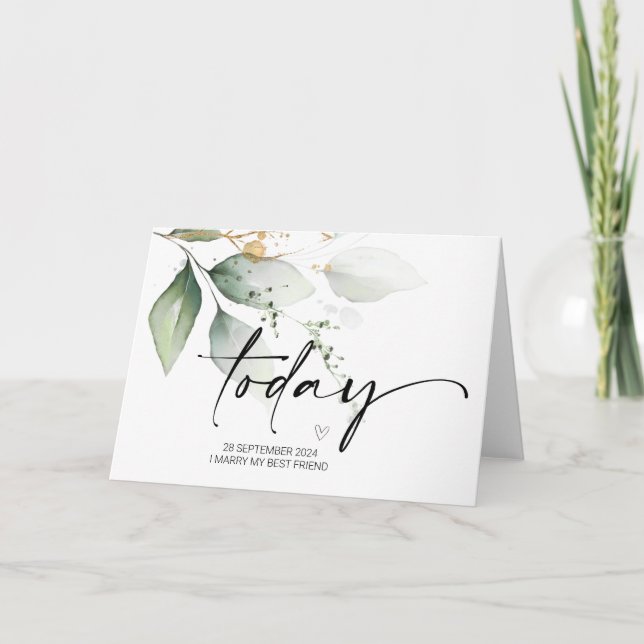 To My Groom On Our Wedding Day from Bride Married  Card (Front)