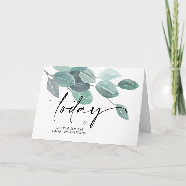 To My Groom On Our Wedding Day from Bride Married  Card (Front)