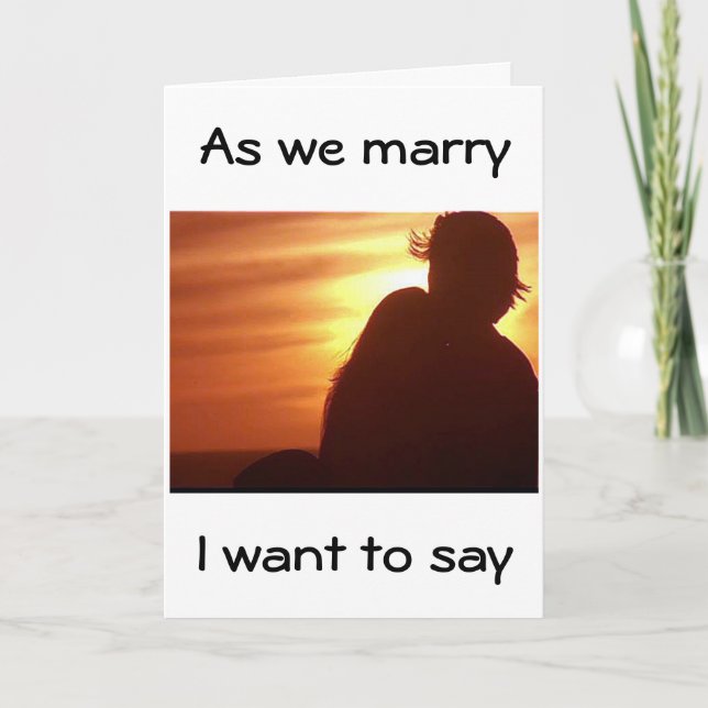 TO MY GROOM ON OUR WEDDING DAY-SILHOUETTE CARD (Front)