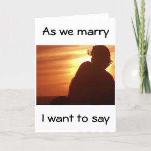 TO MY GROOM ON OUR WEDDING DAY-SILHOUETTE CARD