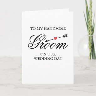 To My Groom   Wedding Day Card