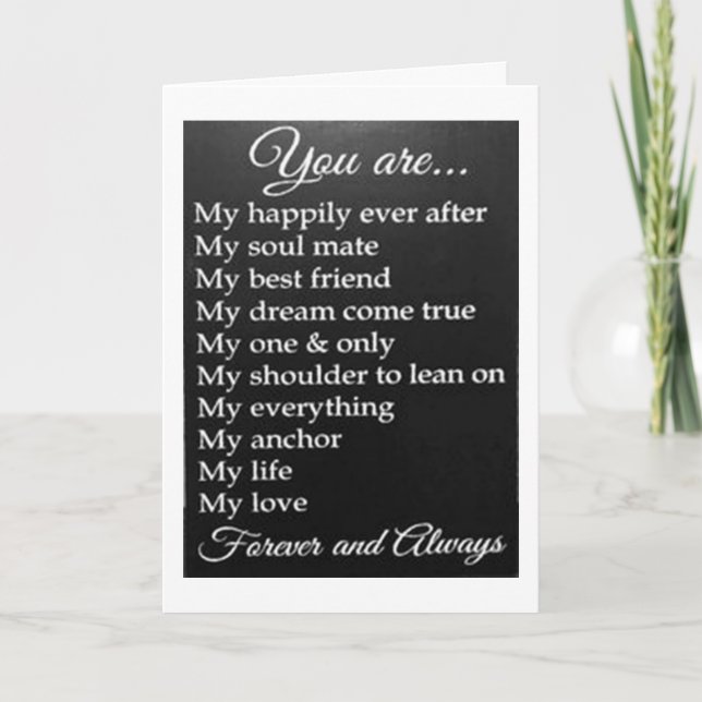 "TO MY HAPPILY EVER AFTER" HAPPY ANNIVERSARY CARD (Front)