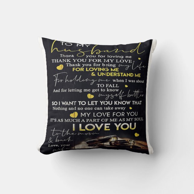 To my Husband | Best Gift For Husband Cushion (Front)