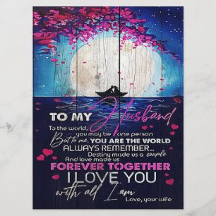 To My Husband Birthday Gift   Letter To Husband Menu