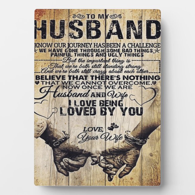 To My Husband | Birthday Gift To Husband | Plaque (Front)