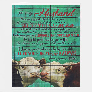 To my Husband | Cute Family Present Fleece Blanket