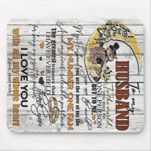 To my Husband Cute Family Present Mouse Mat