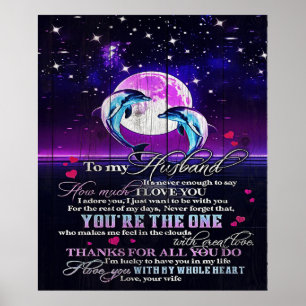 To my Husband   Cute Family Present Poster