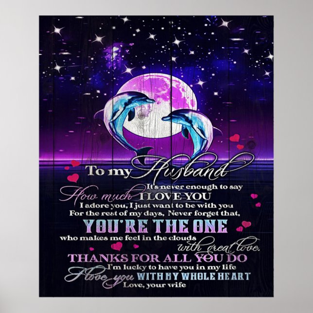 To my Husband | Cute Family Present Poster (Front)