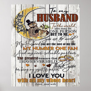 To my Husband Cute Family Present Poster