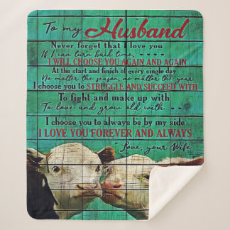 To my Husband | Cute Family Present Sherpa Blanket