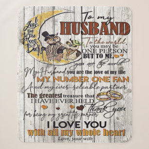 To my Husband Cute Family Present Sherpa Blanket
