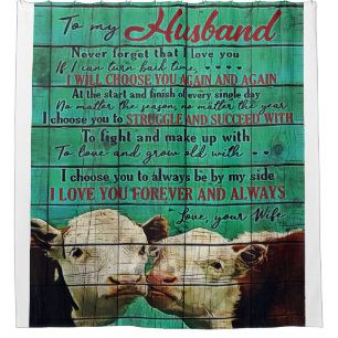 To my Husband   Cute Family Present Shower Curtain