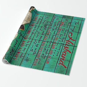 To my Husband Cute Family Present Wrapping Paper