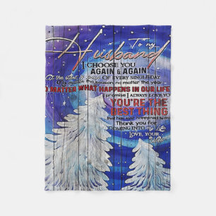 To my Husband   Cute Gift For Dad Fleece Blanket
