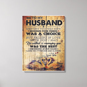To my Husband Decor   Anniversary Present