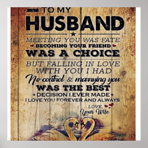 To my Husband Decor   Anniversary Present