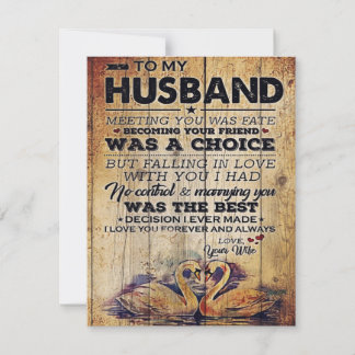 To my Husband Decor | Anniversary Present Invitation