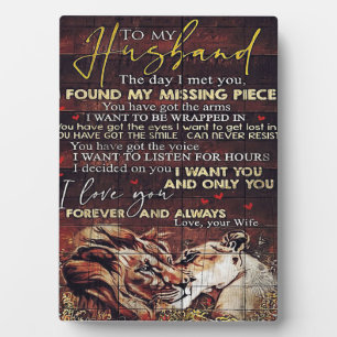 To my Husband Decor Best New Home Gift Plaque