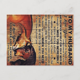 To My Husband Decor, Love Quotes Letter Announcement Postcard