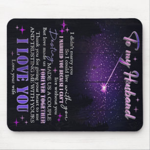 To My Husband Decor, Love Quotes Letter Mouse Mat