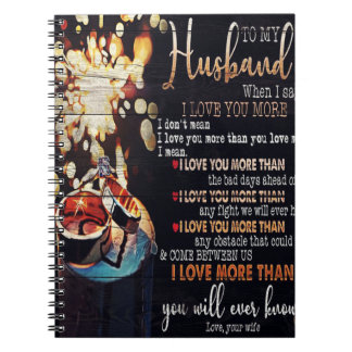 To My Husband Decor, Love Quotes Letter Notebook