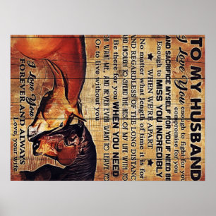 To My Husband Decor, Love Quotes Letter Poster