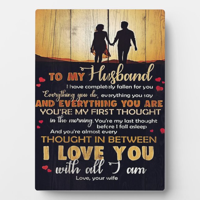 To My Husband Decor | To My Husband Letter Plaque (Front)