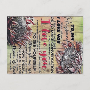 To My Husband Design Family Decoration Postcard