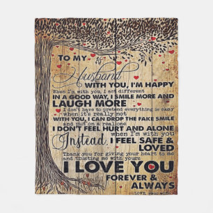 To My Husband Design Gift   Love Letter To Him   Fleece Blanket