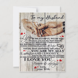 To My Husband Design Gift Love Letter To Him Invitation