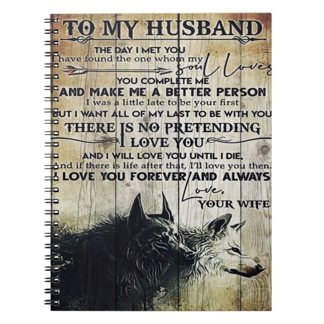 To My Husband Design Gift | Love Letter To Him | Notebook (Front)